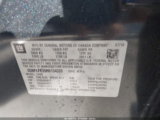 2017 CHEVROLET EQUINOX LT 9