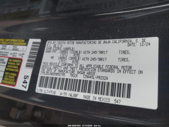 2025 TOYOTA TACOMA SR5 9