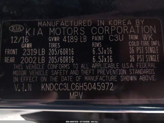 2017 KIA NIRO EX 9