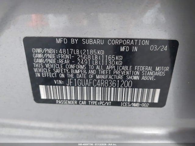 2024 SUBARU IMPREZA SPORT 5-DOOR 9
