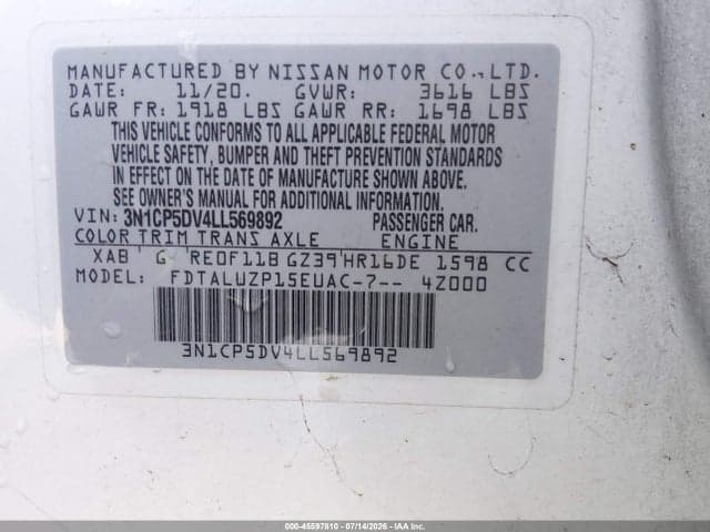 2020 NISSAN KICKS SR XTRONIC CVT 9