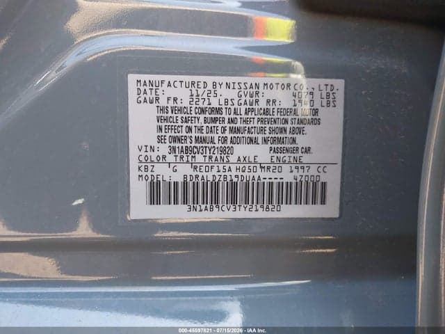 2026 NISSAN SENTRA SV 9