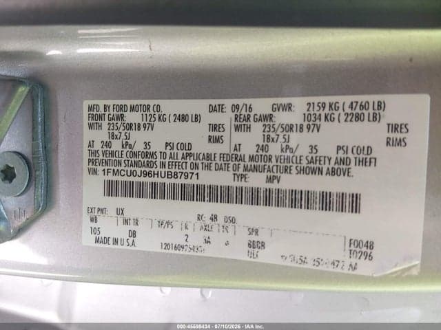 2017 FORD ESCAPE TITANIUM 9
