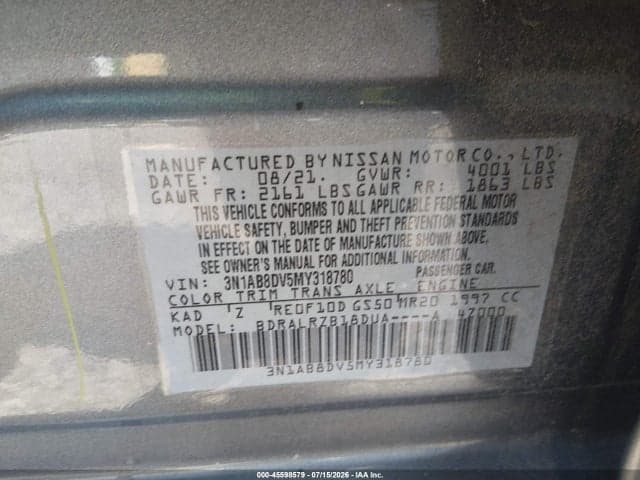 2021 NISSAN SENTRA SR XTRONIC CVT 9