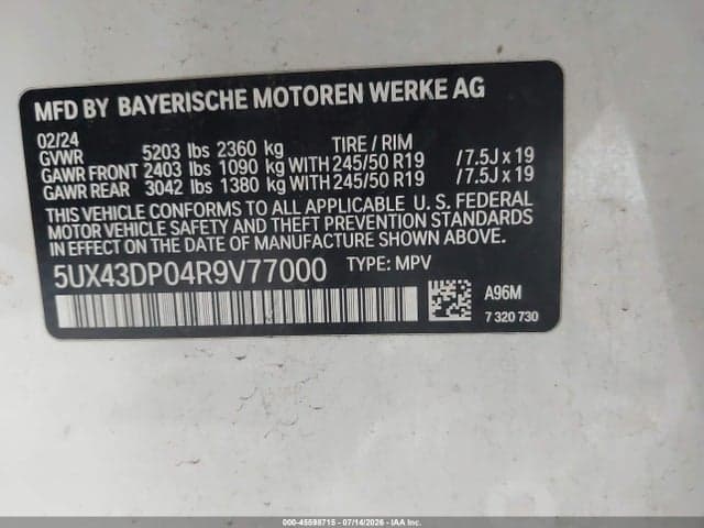 2024 BMW X3 SDRIVE30I 9