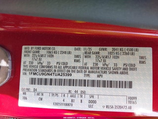 2026 FORD ESCAPE ACTIVE 9