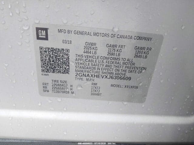 2018 CHEVROLET EQUINOX LS 9