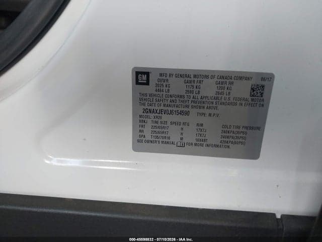 2018 CHEVROLET EQUINOX LT 9