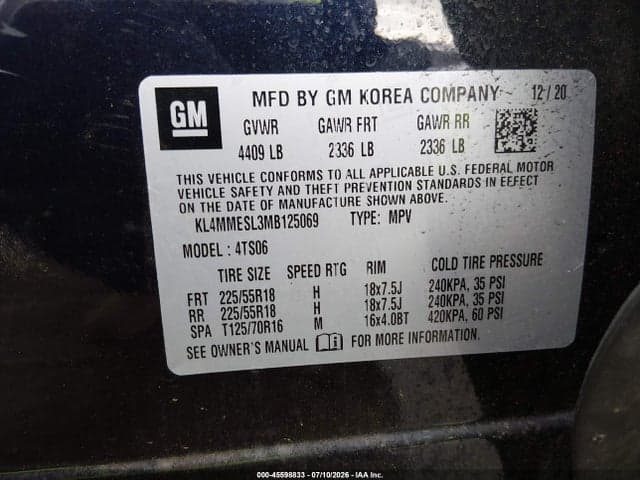 2021 BUICK ENCORE GX AWD SELECT 9