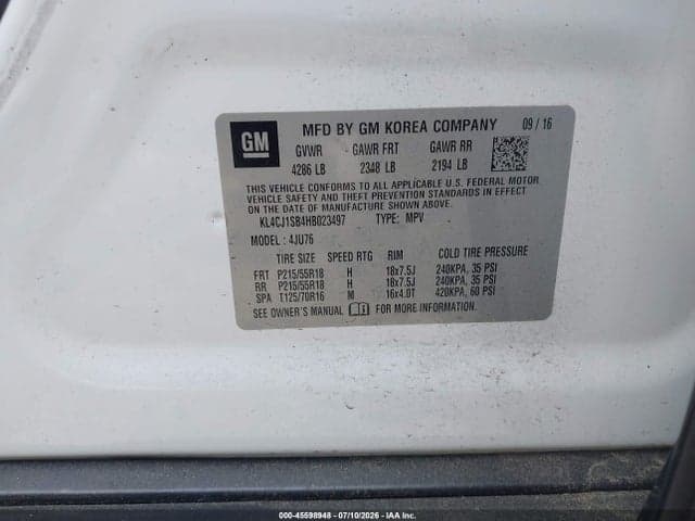 2017 BUICK ENCORE SPORT TOURING 9