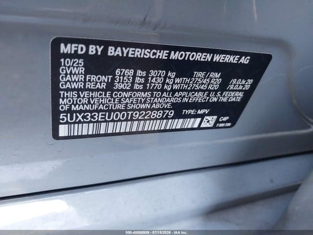 2026 BMW X5 M60I 9