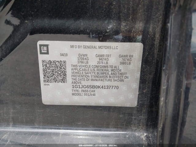 2019 CHEVROLET SONIC LT AUTO 9