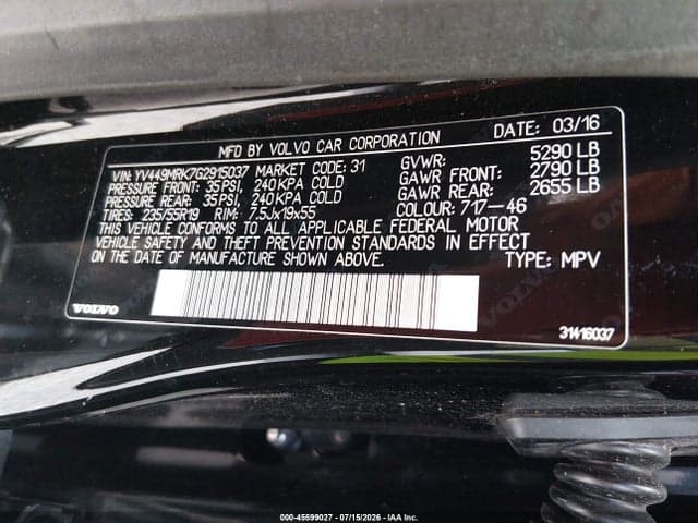 2016 VOLVO XC60 T6 DRIVE-E 9