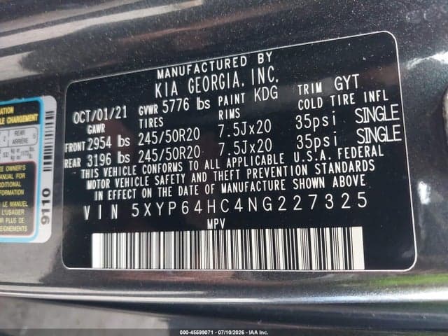 2022 KIA TELLURIDE S 9