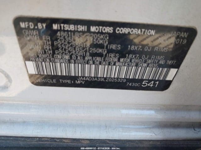 2020 MITSUBISHI OUTLANDER SEL 2.4 9