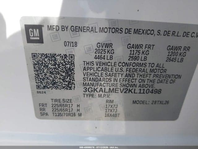 2019 GMC TERRAIN SLE 9