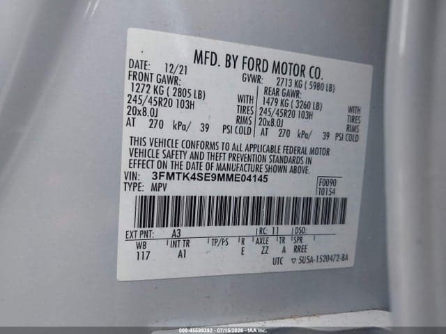 2021 FORD MUSTANG MACH-E GT 9
