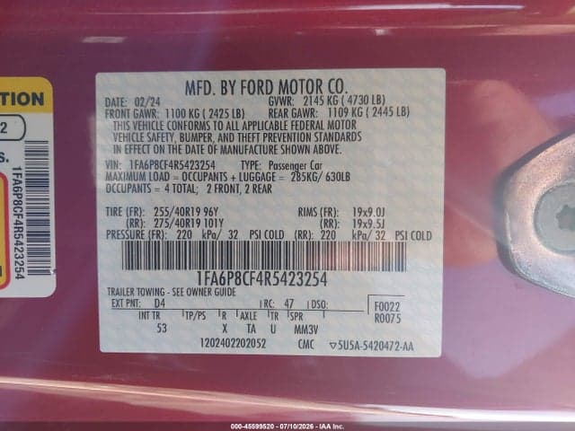 2024 FORD MUSTANG GT PREMIUM FASTBACK 9