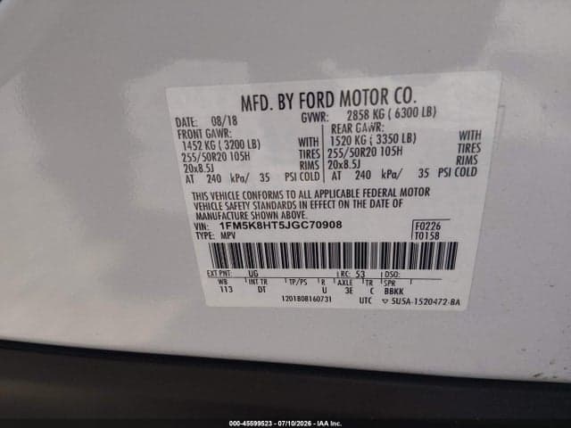 2018 FORD EXPLORER PLATINUM 9