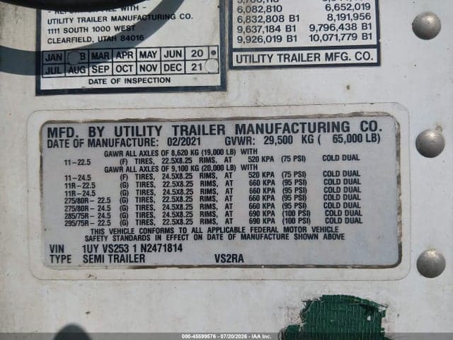 2022 UTILITY TRAILER MFG UNKNOWN 9