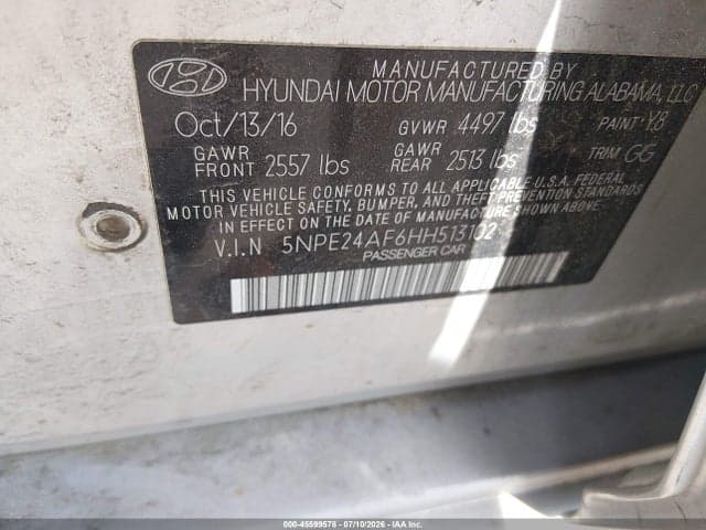 2017 HYUNDAI SONATA SE 9