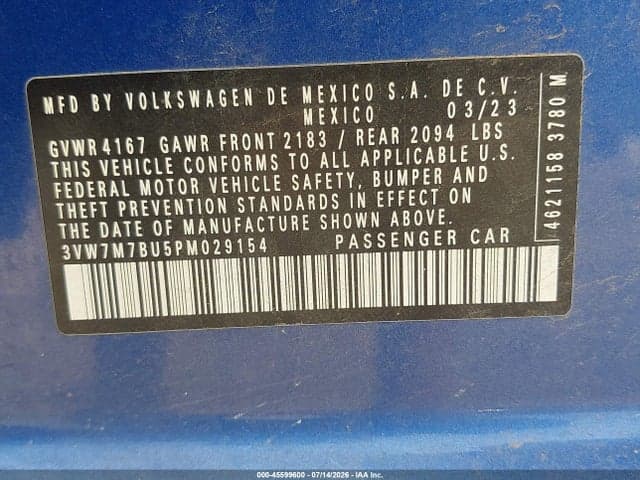 2023 VOLKSWAGEN JETTA 1.5T SE 9