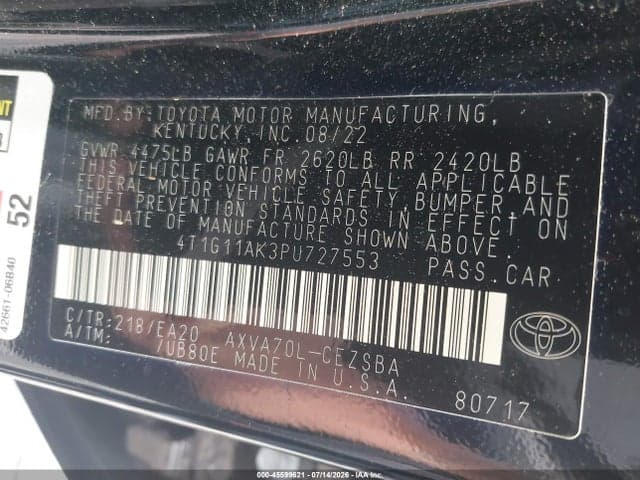 2023 TOYOTA CAMRY SE 9