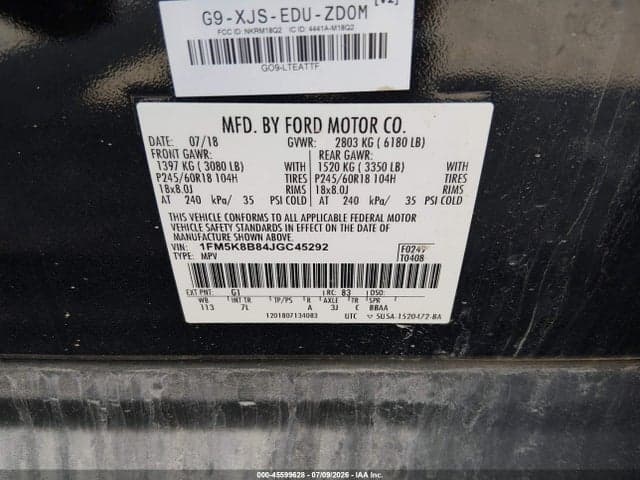 2018 FORD EXPLORER 9