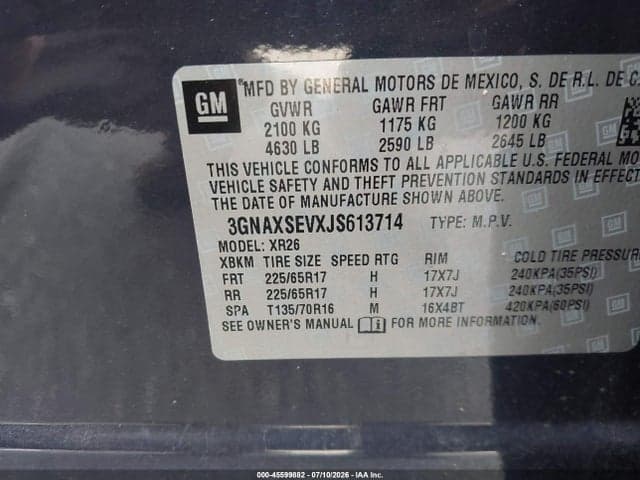 2018 CHEVROLET EQUINOX LT 9