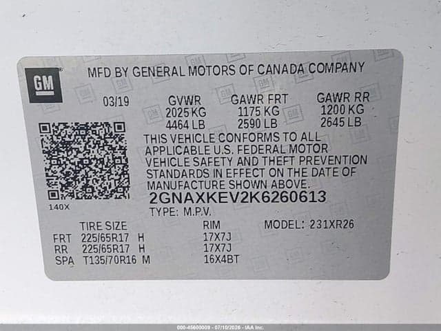 2019 CHEVROLET EQUINOX LT 9