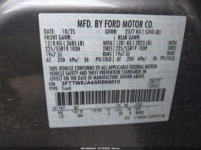 2025 FORD MAVERICK XLT 9