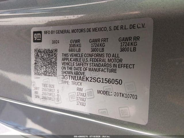 2025 GMC SIERRA 1500 4WD STANDARD BOX PRO 9