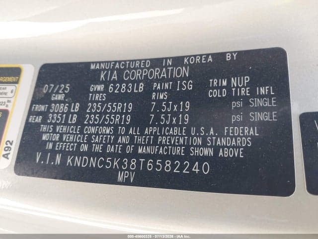 2026 KIA CARNIVAL MPV EX 9