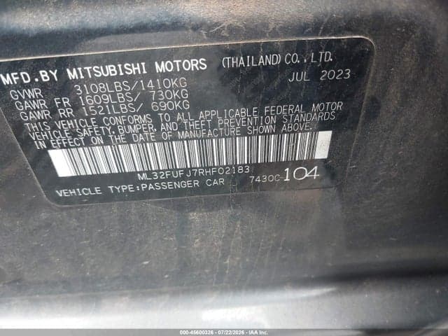 2024 MITSUBISHI MIRAGE G4 ES 9