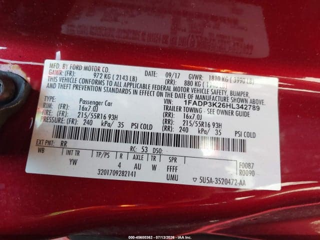 2017 FORD FOCUS SE 9