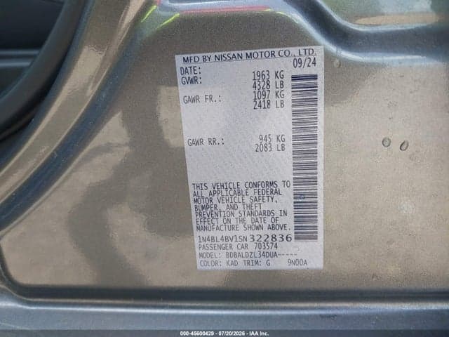 2025 NISSAN ALTIMA S FWD 9