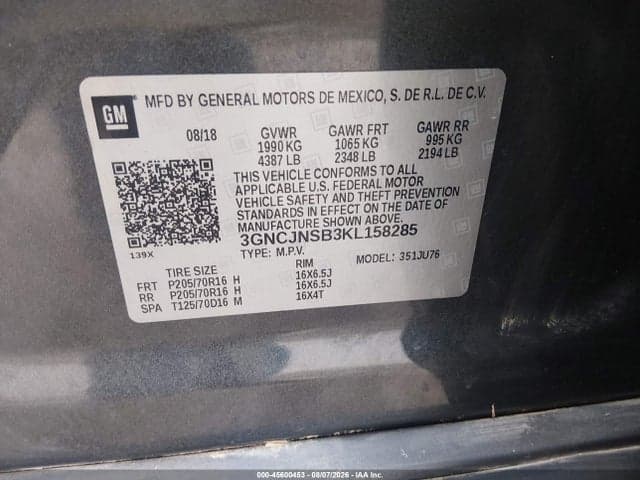 2019 CHEVROLET TRAX LS 9