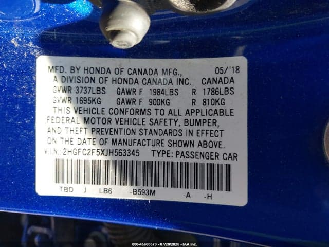 2018 HONDA CIVIC LX 9