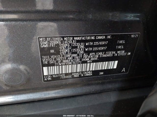 2021 TOYOTA RAV4 XLE 9