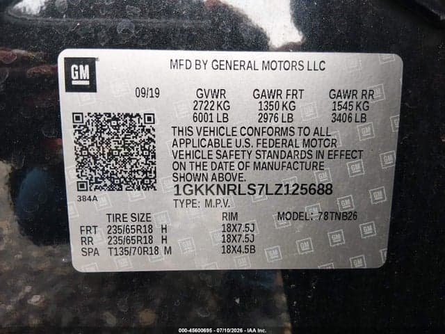 2020 GMC ACADIA FWD SLE 9