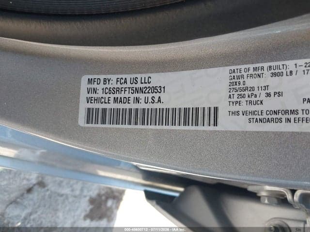 2022 RAM 1500 BIG HORN 4X4 5'7 BOX 9