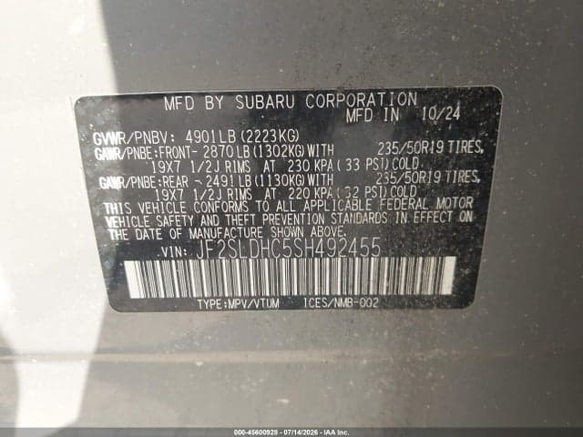 2025 SUBARU FORESTER SPORT 9