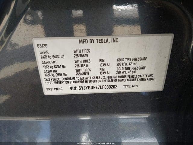 2020 TESLA MODEL Y LONG RANGE DUAL MOTOR ALL-WHEEL DRIVE 9