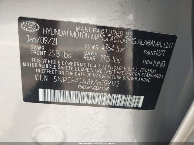 2021 HYUNDAI SONATA SEL 9
