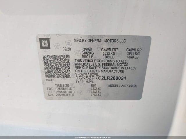 2020 GMC YUKON XL 4WD SLE 9