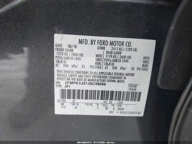 2018 FORD EDGE SEL 9