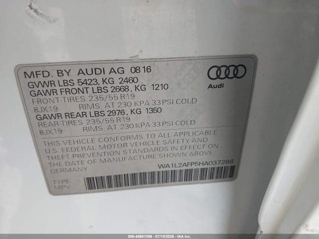 2017 AUDI Q5 2.0T PREMIUM 9