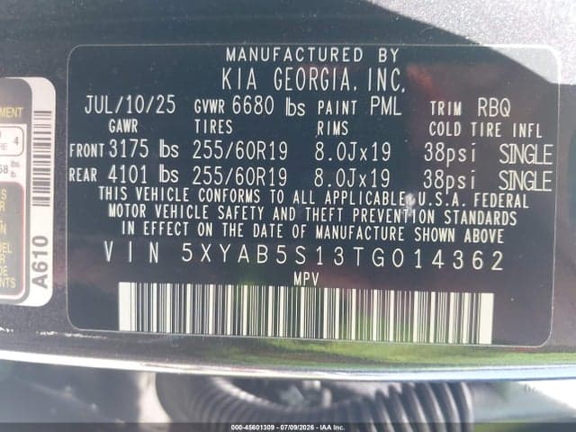 2026 KIA EV9 LIGHT LONG RANGE 9