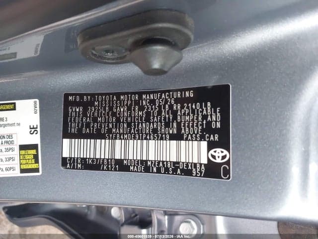 2026 TOYOTA COROLLA LE 9