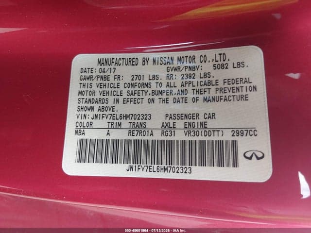 2017 INFINITI Q60 3.0T RED SPORT 400 9